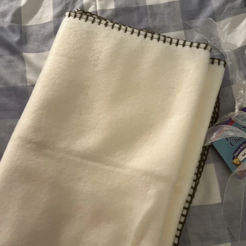 Parents Choice Lovey Baby Blanket Elephant Lion Fleece Stitched Trim 30 By 40